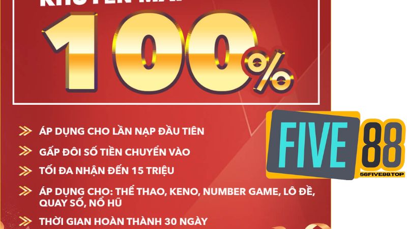 Ưu đãi tặng 100% giá trị thẻ nạp đầu tiên